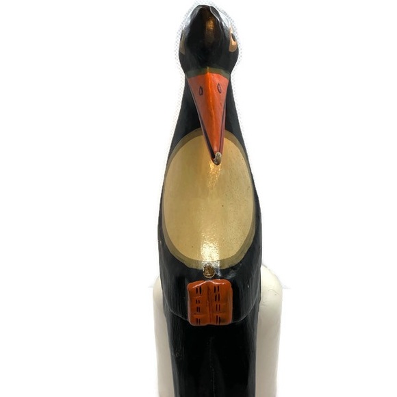 Vintage Wood Penguin bird Shelf Sitter Figurine